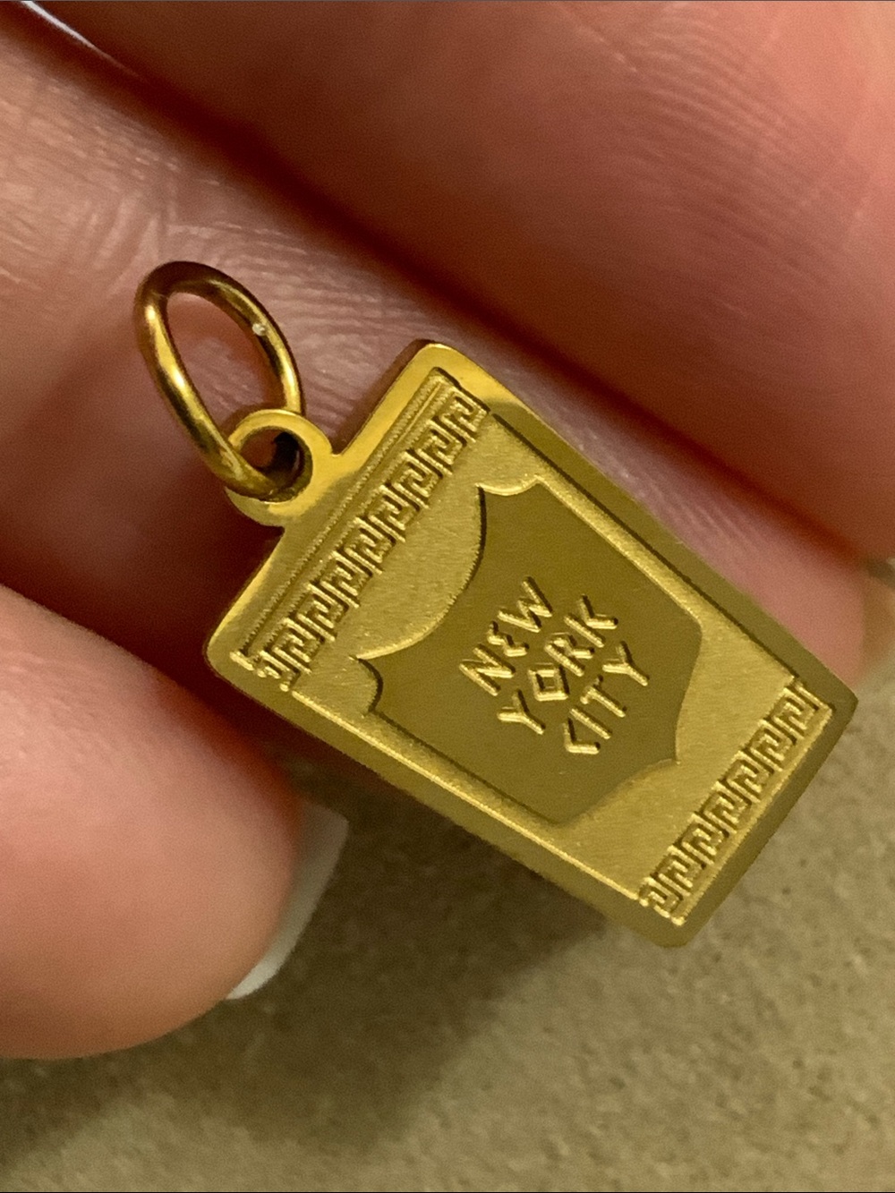 Gold New York City Coffee cup charm Gold NYC coffee cup charm